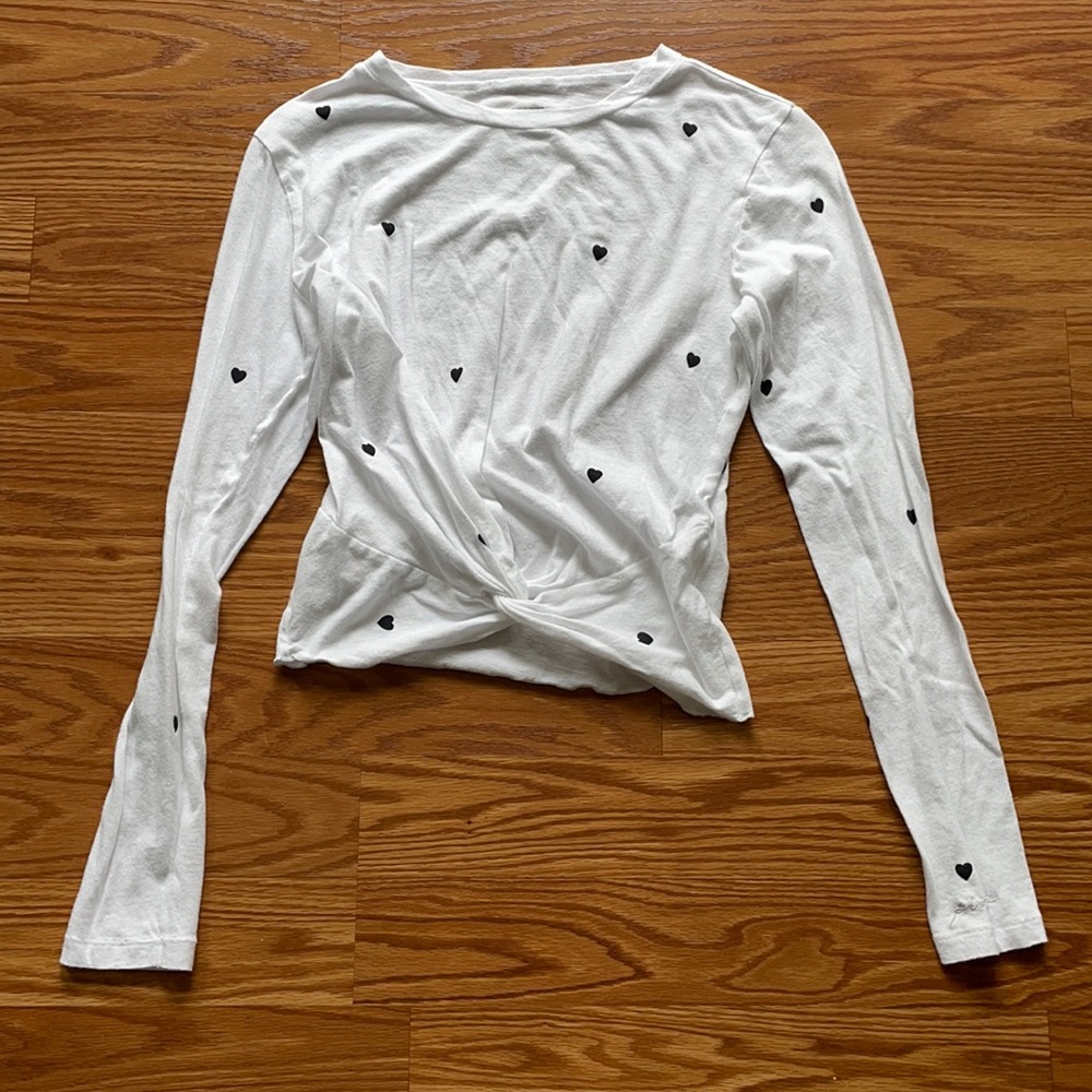Pink cropped L/S top